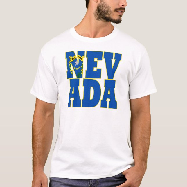 Texten Nevada statlig flagga Tröja (Framsida)