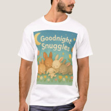Texten säger "Goodnight Snuggles". Baby bunnies