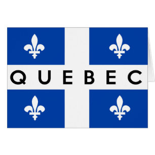 Texten till Quebec-provinsen flagga canada land na Hälsningskort