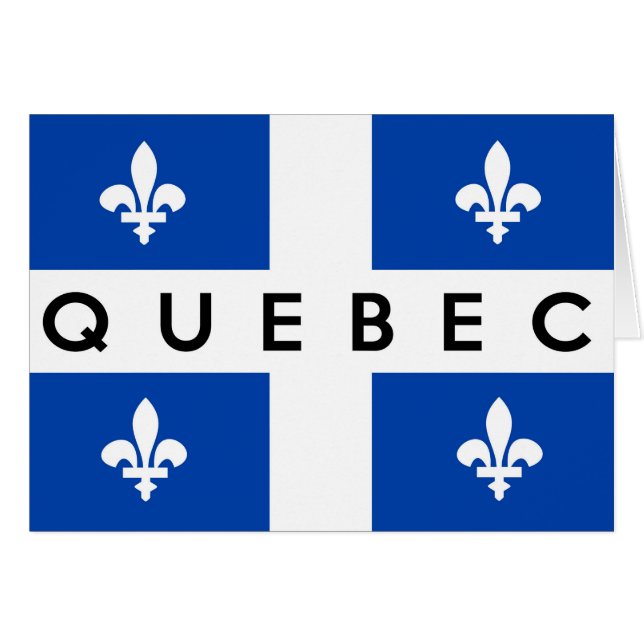 Texten till Quebec-provinsen flagga canada land na Hälsningskort (Framsidan Horizontal)