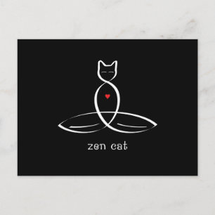 Texten Zen Cat - Finare stil. Vykort