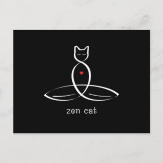 Texten Zen Cat - Finare stil. Vykort