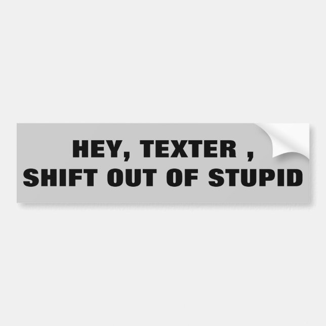 Texter förskjutning ut ur dumt bildekal (Framsidan)