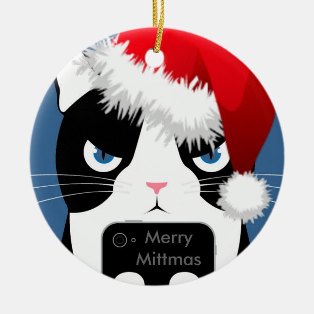 Texter från prydnad för Mittensrundajul Julgransprydnad Keramik (Framsidan)