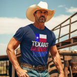Texter mot Trump Blue Texas Democrat T Shirt<br><div class="desc">Trump folk som bor i Texas. Om du är demokrat Texan mot Donald Trump för president,  visa det med den här röda,  vita och blå Texas flagga-shirt som läser Texans Against Trump.</div>