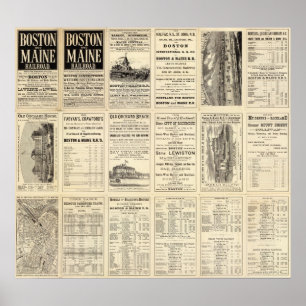 Texter på sidan Boston och Maine Railroad Poster