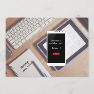 Textering av födelsedagsinbjudan inbjudningar