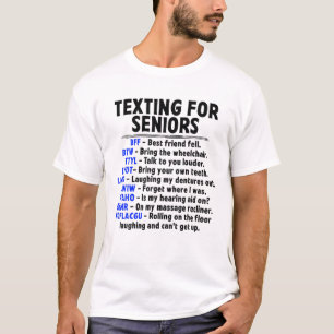 Textering för högre tjänstemän, äldre, sarkastiskt t shirt