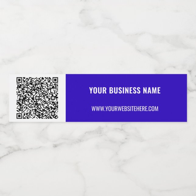 Textetikett för Vattenflaskan QR-kodgenomsökningsi Vattenflaskor Etikett (Singel etikett)