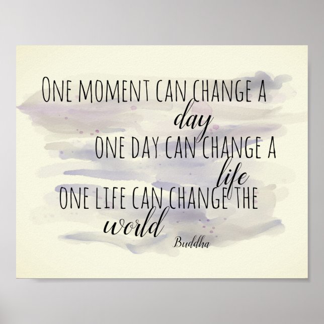 textfärg för inspirerande Buddha-citat Poster (Framsidan)
