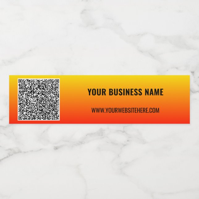 TextfärgBurketiketter för textgenomsökning av QR-A Vattenflaskor Etikett (Singel etikett)