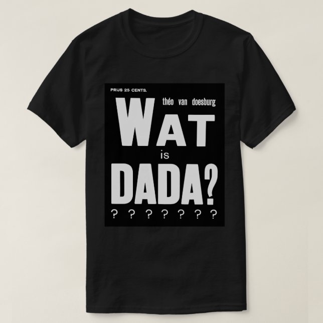TEXTFORMGIVNING FÖR GRAFISK DADA-TECKNING TEE (Design framsida)