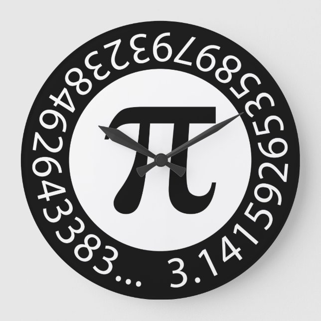 TEXTFORMGIVNING Pi Nummer - Matematisk symbol Stor Klocka (Framsida)