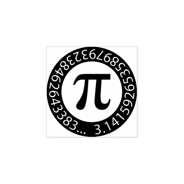 TEXTFORMGIVNINGENS Pi-nummer - Matematisk symbol Stämpel (Tryck)