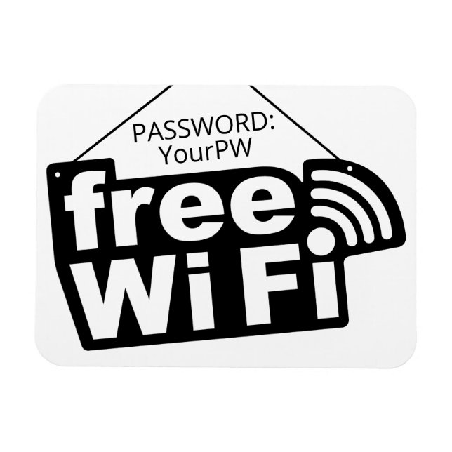 Textfritt Wi-Fi för anpassningsbar Magnet (Horisontell)