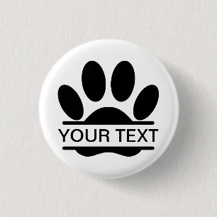 Textfyllning för textprojektion i hund Paw Skriv u Knapp