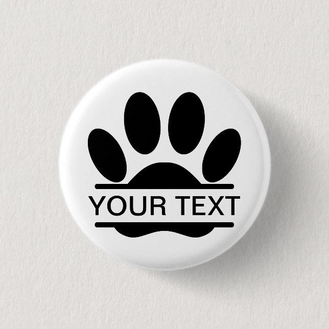 Textfyllning för textprojektion i hund Paw Skriv u Knapp (Framsida)