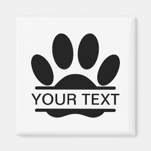 Textfyllning för textprojektion i hund Paw Skriv u Magnet