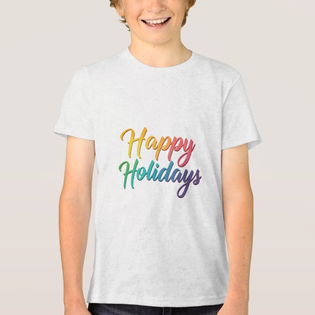 Textgrafik för Regnbåge Glad helg T Shirt (Framsida)