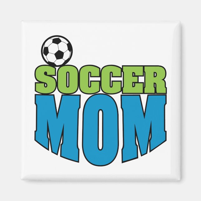textgrafik i fotboll mamma magnet (Framsidan)