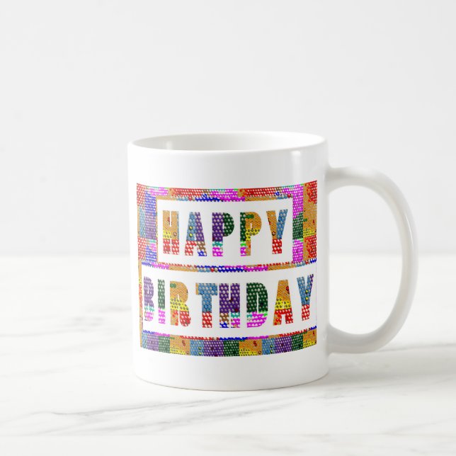 Texthälsningar: GRATTIS PÅ FÖDELSEDAGEN Kaffemugg (Höger)