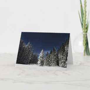 Texthälsningskort för Winter Himmel-anpassningsbar Helgkort