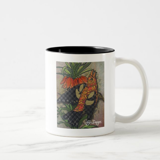 Textil Art Fågelkaffe Mugg (Höger)