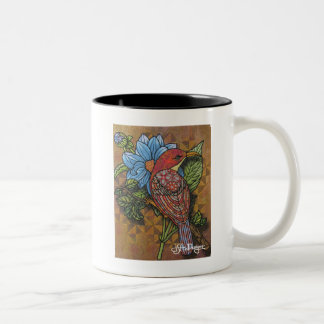 Textil Art Fågelkaffe Mugg