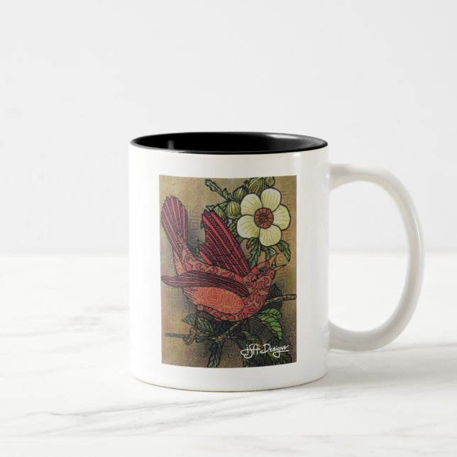 Textil Art Fågelkaffe Mugg (Höger)
