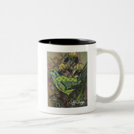Textil Art Fågelkaffe Mugg