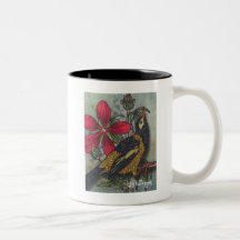 Textil Art Fågelkaffe Mugg