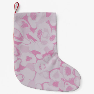 TEXTIL FÖR rosa OCH VITA BLOMMIGTAR Liten Julstrumpa