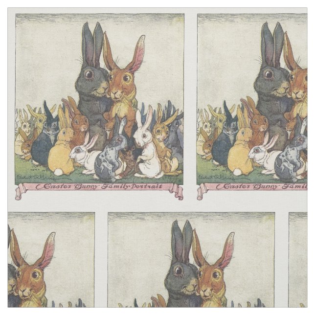 Textil för vintagepåskharefamilj (Provkarta)