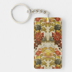 Textil med en upprepande blommönster