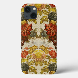 Textil med en upprepande blommönster