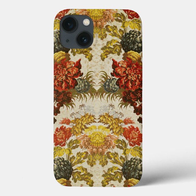 Textil med en upprepande blommönster (Baksida)