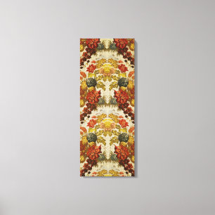 Textil med en upprepande blommönster canvastryck