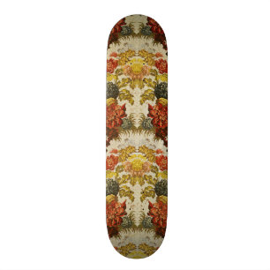Textil med en upprepande blommönster skateboard bräda 20,5 cm