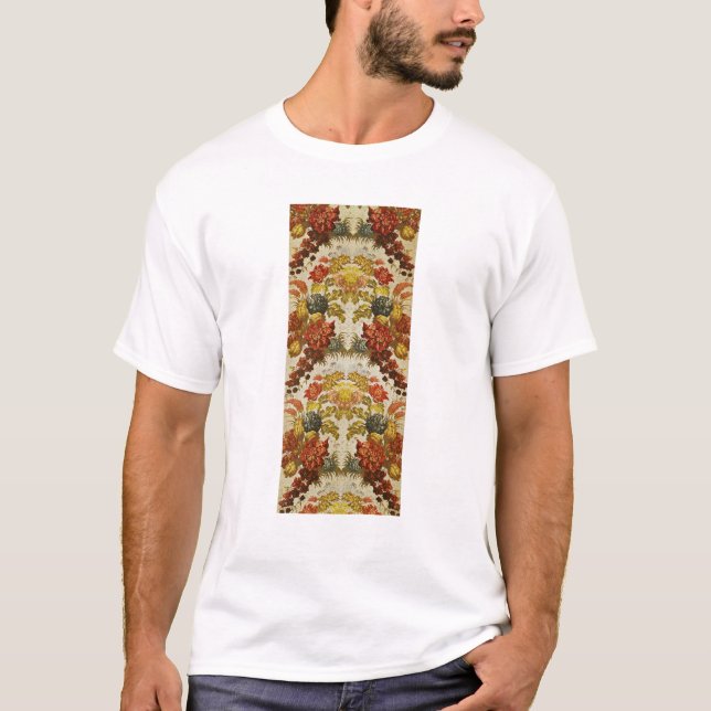 Textil med en upprepande blommönster tee (Framsida)