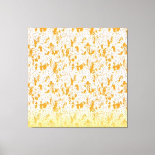 Textil mönster med en levande orange och ett sunt  canvastryck (Framsida)