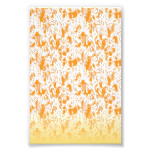 Textil mönster med en levande orange och ett sunt fototryck
