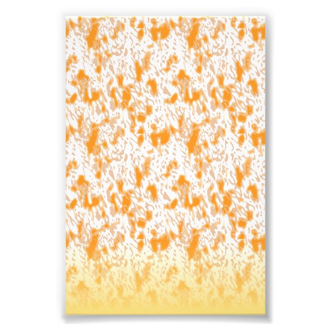 Textil mönster med en levande orange och ett sunt  fototryck (Framsidan)