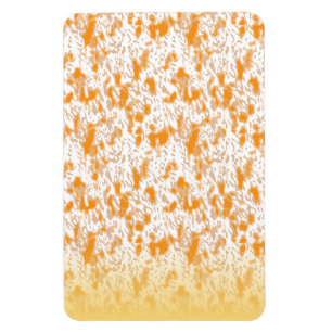 Textil mönster med en levande orange och ett sunt magnet