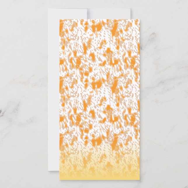 Textil mönster med en levande orange och ett sunt  meddelande (Framsida)