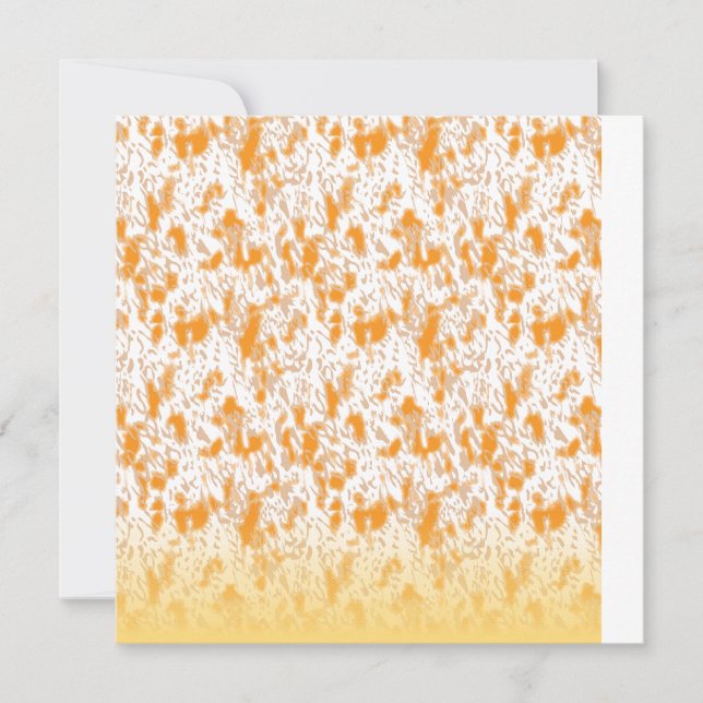 Textil mönster med en levande orange och ett sunt  meddelande (Framsida)