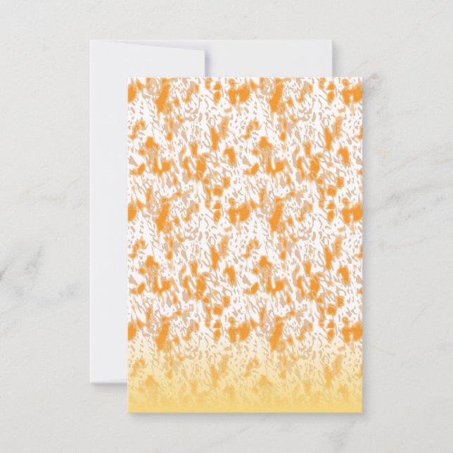 Textil mönster med en levande orange och ett sunt  meddelande (Framsida)