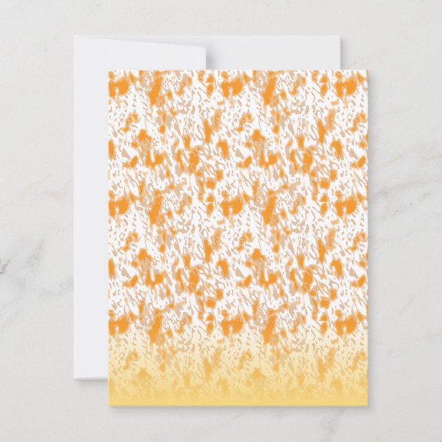 Textil mönster med en levande orange och ett sunt  meddelande (Framsida)