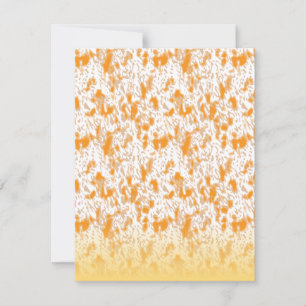 Textil mönster med en levande orange och ett sunt meddelande
