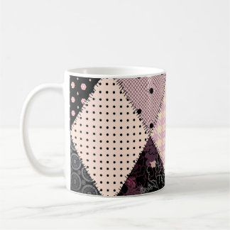 Textilbakerie: Patchwork Vintage Mönster Kaffemugg