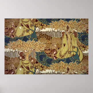 Textildesign av Christopher Dresser Poster